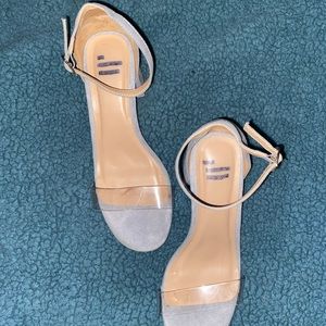 LIGHT BLUE SANDALS WITH HEEL